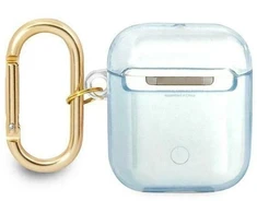 Guess GUA2HHTSB AirPods dėklas mėlynas/mėlynas Dirželių kolekcija