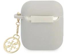 Guess GUA2LSC4EG AirPods dėklas pilkas/pilkas Silikoninis Charm 4G Collection