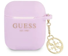 Guess GUA2LSC4EU AirPods 1/2 dėklas, violetinė/violetinė, silikoninis, 4G Collection