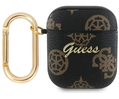 Guess GUA2PG4GPK AirPods 1/2 dėklas juodas/juodas 4G kabliukas