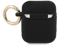 Guess GUA2SSSK dengtukas AirPods juodas/juodas Silikoninis Vintažinis Šriftas