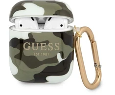 Guess GUA2UCAMA AirPods dėklas, žalias/chaki, Kamufliažo kolekcija