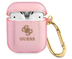 Guess GUA2UCG4GP AirPods dėklas rožinė/rožinė Blizgučių kolekcija