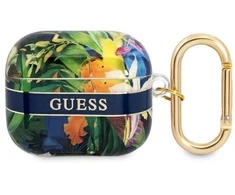 Guess GUA3HHFLB AirPods 3 dangtelis mėlynos/mėlynos Gėlių dirželių kolekcija