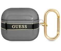 Guess GUA3HHTSK AirPods 3 dėklas juoda/juoda, Dirželių kolekcija