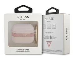 Guess GUA3HHTSP AirPods 3 dėklas rožinis/rožinis Strap Collection