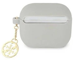 Dėklas Guess GUA3LSC4EG AirPods 3 dangtelis pilka/pilka Silikoninis žavesys 4G kolekcija
