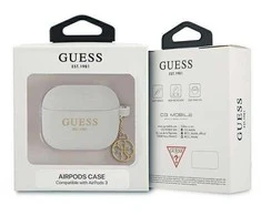 Dėklas Guess GUA3LSC4EG AirPods 3 dangtelis pilka/pilka Silikoninis žavesys 4G kolekcija