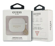 Guess GUA3LSC4EG AirPods 3 dėklas pilkas/pilkas Silikoninis 4G Collection