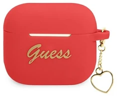 Guess GUA3LSCHSR AirPods 3 dėklas raudonas/raudonas Silikoninė širdelės kolekcija