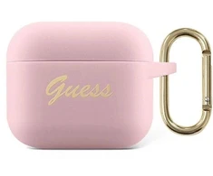 Guess GUA3SSSI AirPods 3 apsauginis dėklas rožinis/rožinis Silikoninis Vintažinis raštas