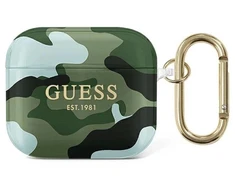 Guess GUA3UCAMA AirPods 3 dėklas, žalias/khaki, Camo Collection