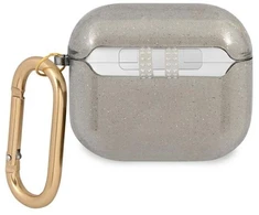 Guess GUA3UCG4GK AirPods 3 dėklas juodas/juodas Blizgučių kolekcija