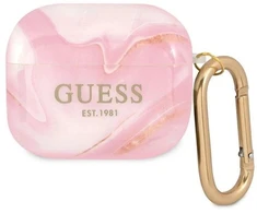 Guess GUA3UNMP AirPods 3 dėklas rožinis/rožinis Marble Collection