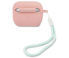 Guess GUACAPLSVSPG AirPods Pro dėklas, rožinis žalias/rožinis žalias, silikoninis, vintažinis