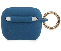 Guess GUACAPSILGLBL Dėklas AirPods Pro Mėlyna/Mėlyna Blizgus silikonas