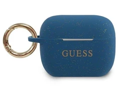 Guess GUACAPSILGLBL Dėklas AirPods Pro Mėlyna/Mėlyna Blizgus silikonas