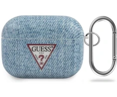 Guess GUACAPTPUJULLB AirPods Pro dėklas, mėlyna/šviesiai mėlyna, Jeans kolekcija