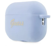 Guess GUAP2LSCHSB AirPods Pro 2 dėklas, mėlynas, Silikoninė Širdelės pakabukų kolekcija