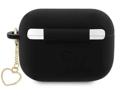 Guess GUAP2LSCHSK AirPods Pro 2 dėklas juodas/juodas Silicone Charm Heart Collection
