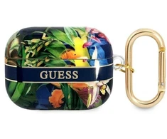 Guess GUAPHHFLB AirPods Pro dėklas mėlyna/mėlynas Gėlių dirželio kolekcija
