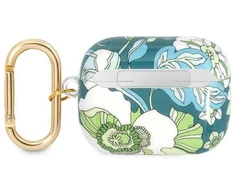 Guess GUAPHHFLN AirPods Pro apsauginis dėklas, žalias/žalias, Flower Strap Collection