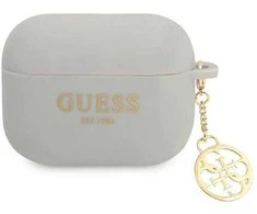 Dėklas Guess GUAPLSC4EG AirPods Pro dangtelis pilka/pilka Silikoninis žavesys 4G kolekcija
