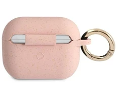 Guess GUAPSGGEP AirPods Pro dėklas rožinis/rožinis, silikoninis su blizgučiais