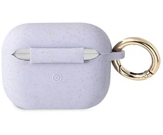 Guess GUAPSGGEU AirPods Pro apsauginis dėklas, violetinis/violetinis, silikono blizgučiai