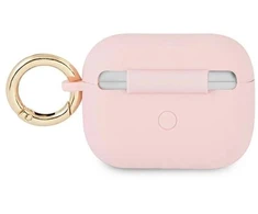 Guess GUAPSSSI AirPods Pro dėklas rožinė/rožinė Silikoninis Vintage Script