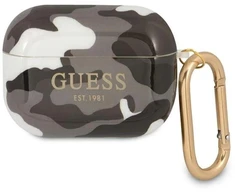 Guess GUAPUCAMG AirPods Pro dėklas juoda/juoda Camo kolekcija