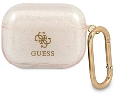 Guess GUAPUCG4GD AirPods Pro dėklas, auksinis/auksinis, Blizgučių kolekcija