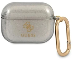 Guess GUAPUCG4GK AirPods Pro dėklas juodas/juodas Glitter Collection
