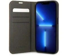 Dėklas Guess GUBKP14LHG4SHP iPhone 14 Pro 6.1 rožinė / rožinė knyga 4G Vintage Gold Logo