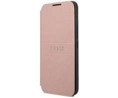 Dėklas Guess GUBKS22MPSASBPI S22+ S906 rožinės spalvos book Saffiano Stripes