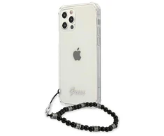 Guess GUHCP12LKPSBK iPhone 12 Pro Max 6.7" Skaidrus kietas dėklas Juodas Perlas