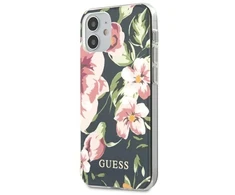 Dėklas Apple iPhone 12 Mini Guess N°3 Flower Collection (GUHCP12SIMLFL03) mėlynos spalvos
