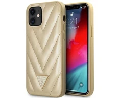 GUESS GUHCP12SPUVQTMLBE KIETAS DĖKLAS V dygsniuotas KOLEKCIJA IPHONE 12 MINI 5,4" AUKSO