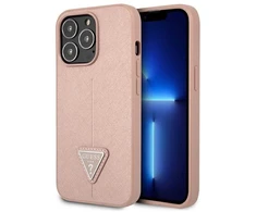 Dėklas GUESS GUHCP13LPSATLP IPHONE 13 PRO / 13 6.1 "Rožinis / Rožinis HARDCASE SAFFIANOTRIANGLE LOGO