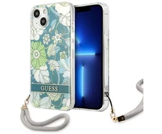 Dėklas Guess GUHCP13SHFLSN Apple iPhone 13 mini 5,4″ žalios spalvos hardcase Flower Strap