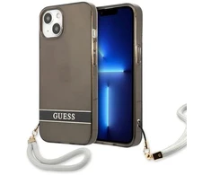 Guess GUHCP13SHTSGSK Apple iPhone 13 mini 5,4″ juodos spalvos kietas dėklas Translucent Stap