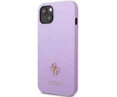 Guess GUHCP13SPS4MU iPhone 13 mini 5,4 violetinės/violetinės spalvos deklas Saffiano 4G Small Metal Logo