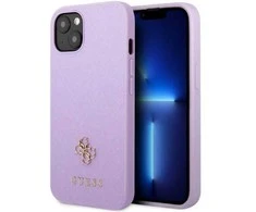 Guess GUHCP13SPS4MU iPhone 13 mini 5,4 violetinės/violetinės spalvos deklas Saffiano 4G Small Metal Logo