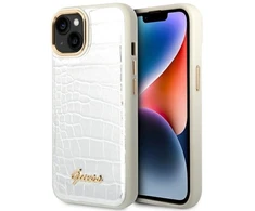 Dėklas GUESS GUHCP14MHGCRHS IPHONE 14 PLUS / 15 PLUS 6.7 "Sidabrinis / Sidabrinis HARDCASE CROCO COLLECTION