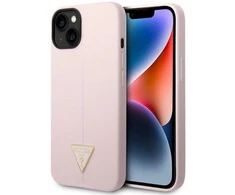 Guess GUHCP14MSLTGU Apple iPhone 14 Plus / 15 Plus 6.7″ violetinės spalvos kietas dėklas Silicone Triangle