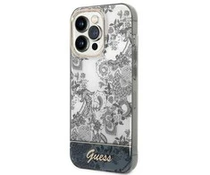 Guess GUHCP14XHGPLHG iPhone 14 Pro Max 6.7 pilkas / pilkas deklas Porcelain Collection