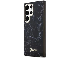 Guess GUHCS23LPCUMAK S23 Ultra S918 juodos spalvos kietas dėklas Marble