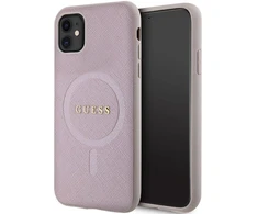 Dėklas GUESS GUHMN61PSAHMCP IPHONE 11 / XR 6.1 "Rožinis / Rožinis HARDCASE SAFFIANO MAGSAFE