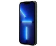 Guess GUHMP13MSBPLA iPhone 13 6.1 žalias/akio spalvos deklas Silikono logotipas MagSafe plokštelė