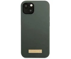 Guess GUHMP13MSBPLA iPhone 13 6.1 žalias/akio spalvos deklas Silikono logotipas MagSafe plokštelė